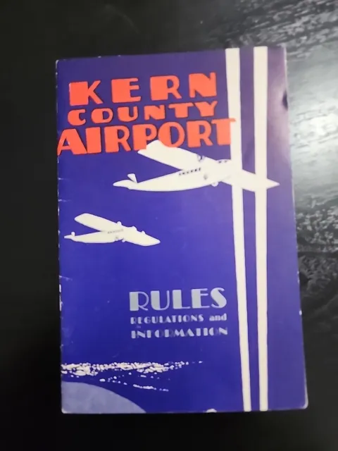 1936 Kern County Airport Rules Regulations & Instructions Bakersfield Ca RRP 195