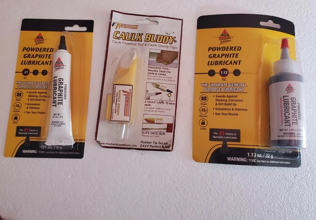 Caulk Buddy & AGS Powdered Graphite Lubricant lot