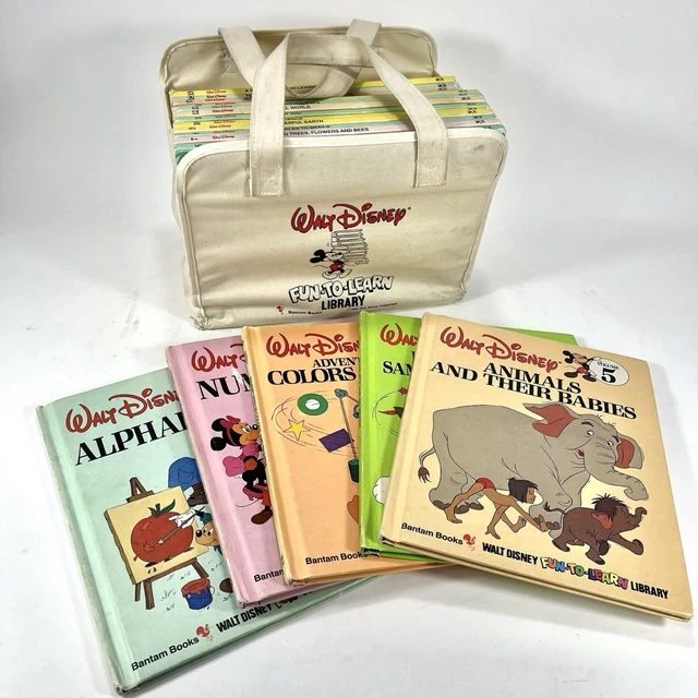 VINTAGE WALT DISNEY Fun to Learn Library 1983 Complete Set Vol 1 19 