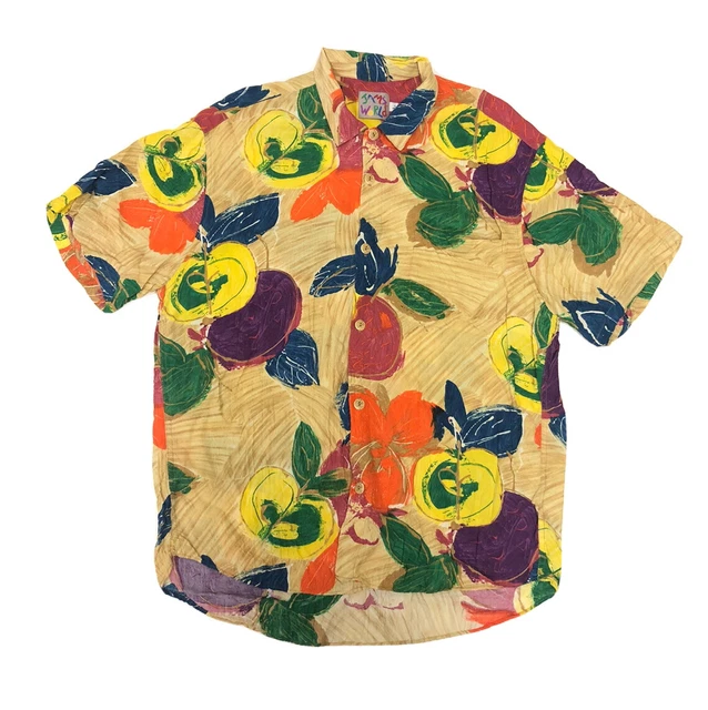 Vintage JAMS WORLD Hawaiian Shirt “Nectar” Colorful Fruit Men’s Size L RARE!