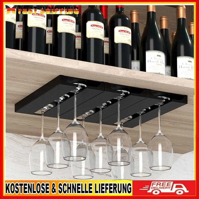 Estante de copa de vino BIOSA debajo del armario, soporte de copa de vino estantería debajo de d