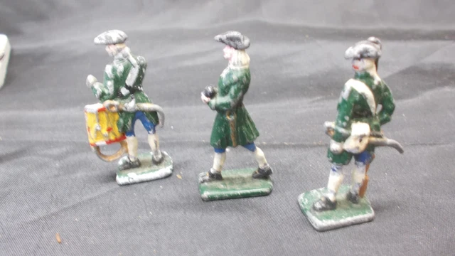 Lot De 3 Soldats Allemands En Plomb – Seconde Guerre Mondiale – Figurines 10,5 Cm