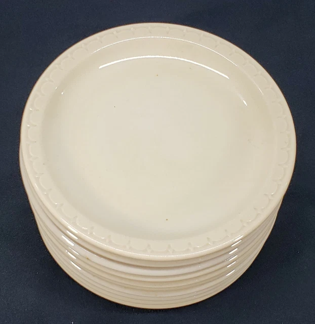 50s Vintage - Syracuse China - Econo Rim - Lot of 10 - Resturant - Dessert Plate