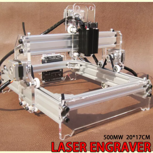 CNC Fräse 3 Axis Maschine Kit Mini USB Graviermaschine,Fräsmaschine+500mW Laser