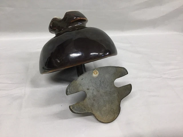 Brown Porcelain High Voltage Power Line Insulator Large 2