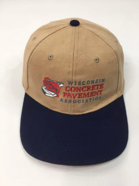Wisconsin Concrete Pavement Association Baseball Hat Cap Brown Strapback - NEW
