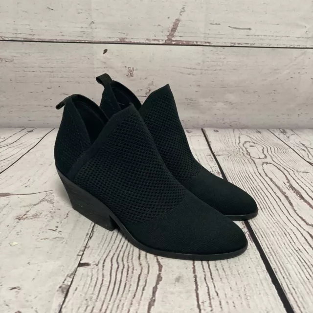 Eileen Fisher Boots Womens Size 10M US Black Joss Ankle Pull On Block Heel