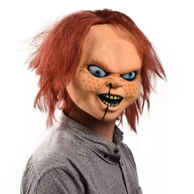 Chucky Mask Costume Horror Latex Mascarilla Halloween Devil Killer Doll Helmet