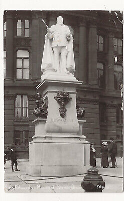 Real Photo Postcard King Edward VII Statue  Birmingham no. 1415 Edwards & Co