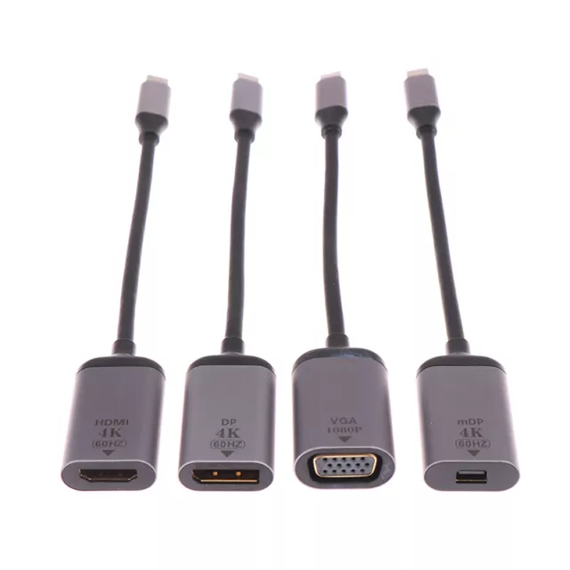 4K USB C to HDMI/VGA/DP/Mini DP Cable Thunderbolt Adapter UHD Type-C H THAPUK$6