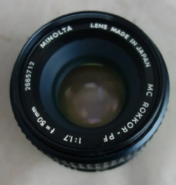 Auflösung Fotosammlung Objektiv Minolta MC Rokkor-PF 1.7 50mm