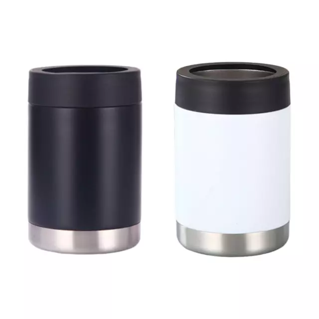 Insulated Stainless Steel Can Cooler 12oz Keeps Drinks Inside at Home