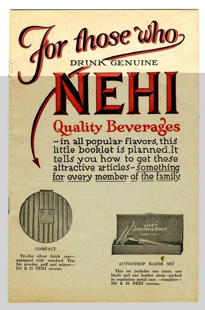 NEHI Quality Beverages Premium Catalog 1920's Oklahoma Bottle Caps Crowns