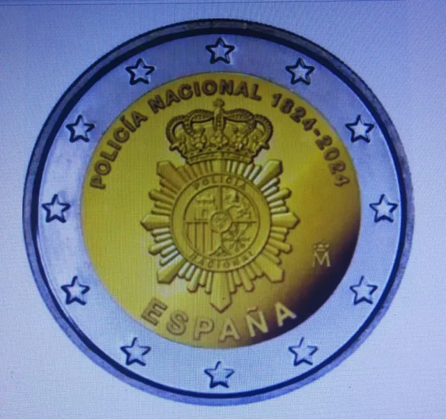 Feliciano. Moneda de 2 € año 2024 S/C Policia Nacional.