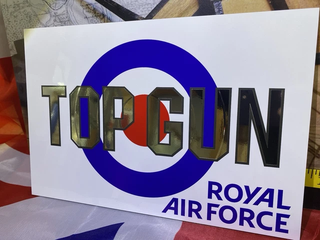 Air Gun Sign TOP GUN ROYAL Air Force Sign Board £23.59 - PicClick UK