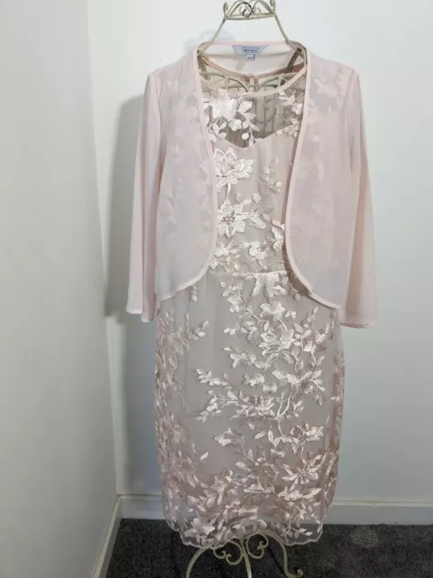 Abito in pizzo rosa madre della sposa usignoli taglia 16 occasione ospite di nozze