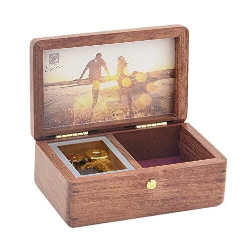 Custom Photo You are My Sunshine Wood Jewelry Music Box For