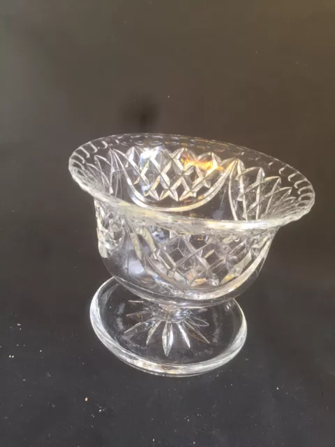 Vintage Cut Glass Footed Dessert Dishes