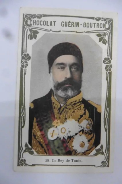 Chromo CDV Chocolat Guérin-Boutron 1900 Le Bey de Tunis Tunisie