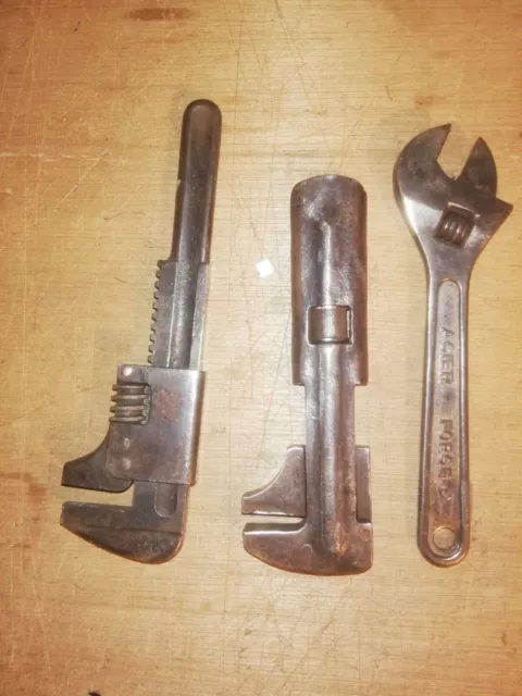 LOT DE 3 anciennes clés a molette en acier forgé american USA ww2 french  antique EUR 56,90 - PicClick FR