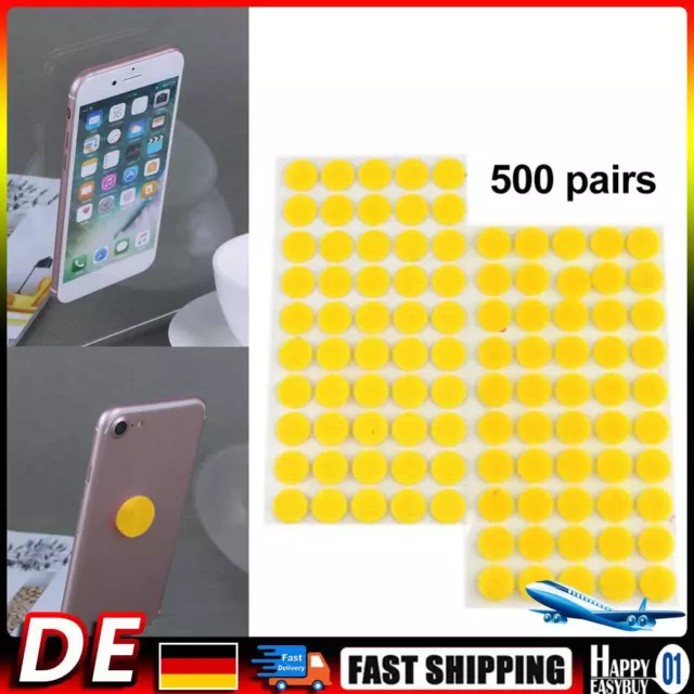 500 Pair 10mm Sticker Tape Convenient Round Dots DIY Accessories (Yellow) Hot