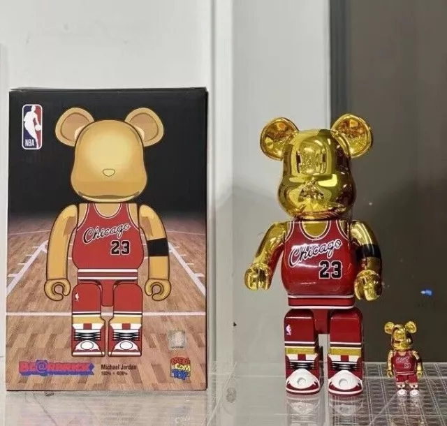 400%+100%Bearbrick Chicago#23 Michael Jordan Jersey Action Figure Art Ornament