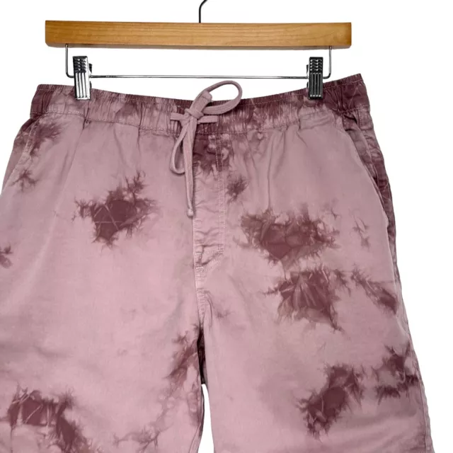 Katin Mens Patio Shorts Size Large Purple Tie Dye Drawstring Pockets Casual 3