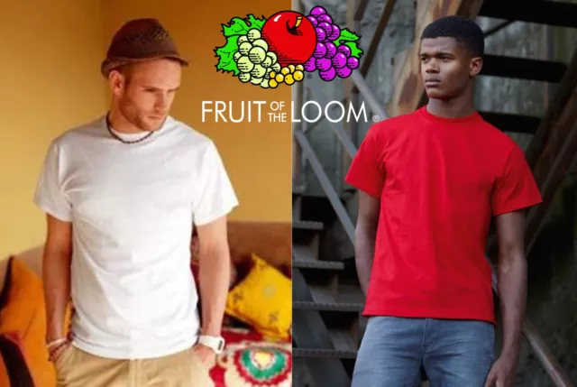 STOCK 10 pezzi FRUIT OF THE LOOM maglietta T-shirt HEAVY 195 gr. manica corta