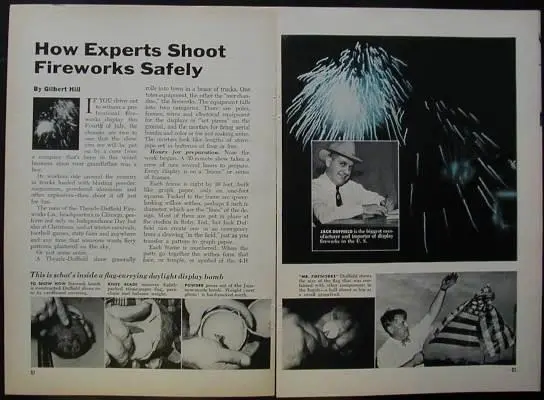 FIREWORKS Thearle-Duffield 1955 PYROTECHNICS Pictorial