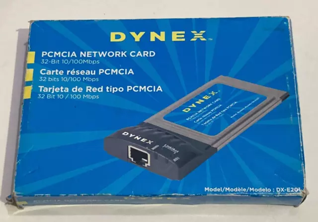 Dynex DX-E201 PCMCIA Network Card 32 Bit 10/100Mbps Cardbus Ethernet