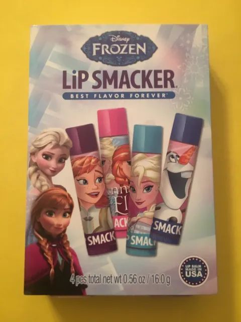 4 Lip Smacker Lip Balms ~ Disney Frozen Holiday Limited Edition ~Free Gift