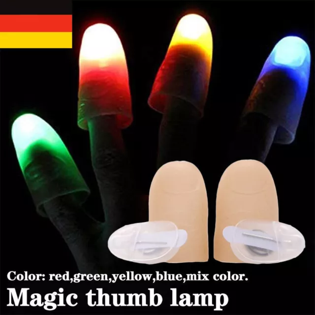 2X LEUCHTEND LED Fingerlicht Induktionslicht Leuchtende Daumen Blinkende  Finger EUR 6,90 - PicClick DE