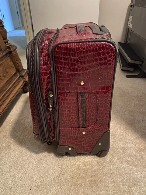 Samantha Brown Luggage 22" Hardside Spinner Travel Pilot Case  ~ Burgundy Red 3
