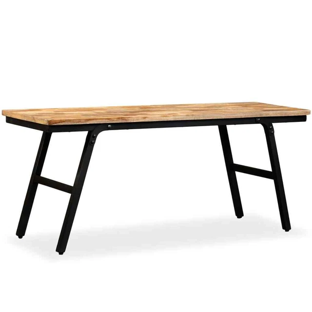 Vidaxl Panca in Legno di Teak di Recupero e Acciaio 110x35x45 cm