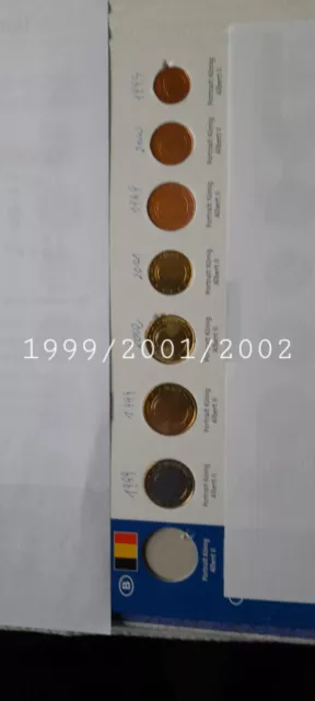 KMS Belgien gemischt ( s. Bild) ohne 2 Euro Münze