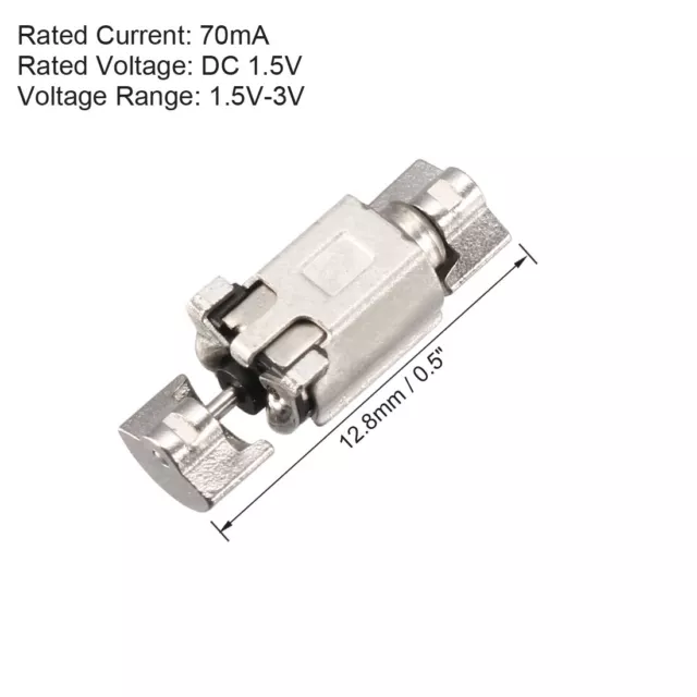 Micro Double Shaft Vibration Motor DC 1.5V 70mA Vibrating Motor 12.8x4.4mm 5Pcs 2