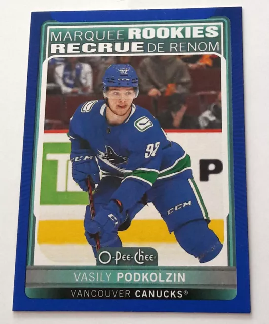 2021-22 O-Pee-Chee Blue #619 Vasily Podkolzin Vancouver Canucks