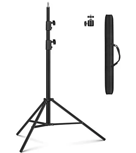Trípode resistente 9,2 pies/110 fotografía ligera soporte resorte de aluminio cojhi