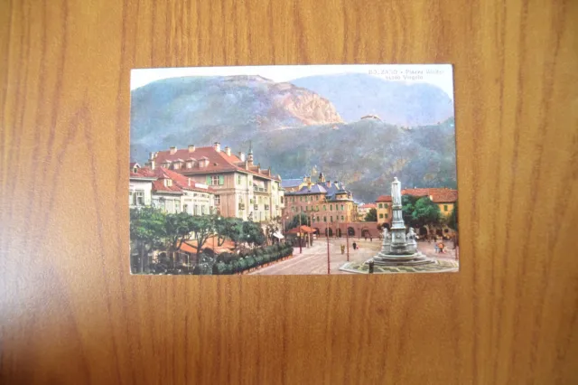 Cartolina Bolzano Piazza Walter Viaggiata 1928 Subalpina Xx