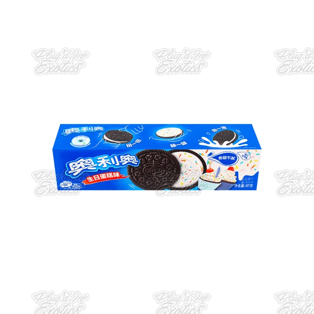 GEBURTSTAGSTORTE OREOS SELTENE japanische Kekse 100g Nabisco exotischer ...
