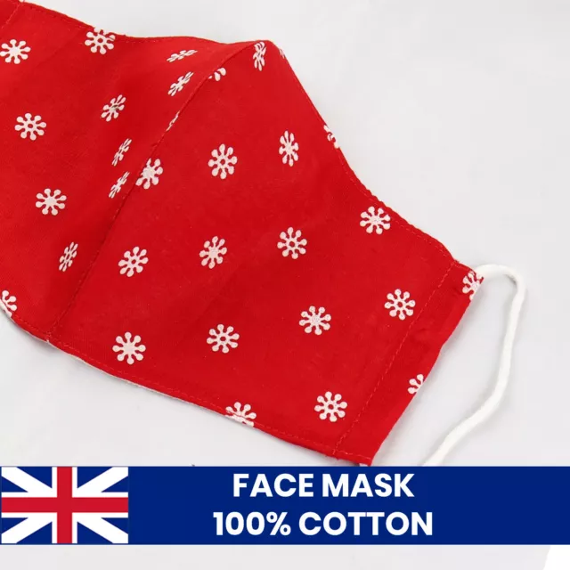 Reusable Cotton Face Mask Handmade Washable Breathable Protection Two Layered UK