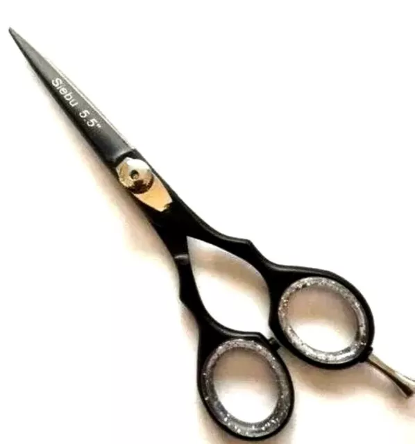 6.5" Professional Siebu Hairdressing Hair Cut Scissors Shears Titanium Black