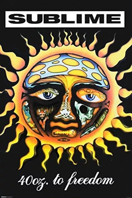 Sublime 40 Oz To Freedom Poster 36 x 24 Bradley Nowell Ounces Ska Punk Reggae Sublime 40 Oz To Freedom Poster 36 x 24 Bradley Nowell Ounces Ska Punk Reggae