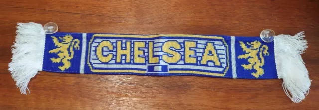 5x Chelsea FC Crested Mini Scarf Car Hang Up With Rubber Suction Pads Football