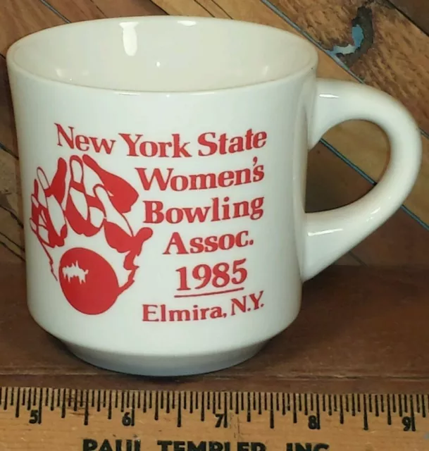 Vintage Women's Bowling Association New York State 1985 Coffee Mug Cup
