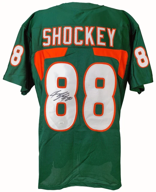 Jeremy Shockey autographed signed jersey NCAA Miami Hurricanes JSA COA