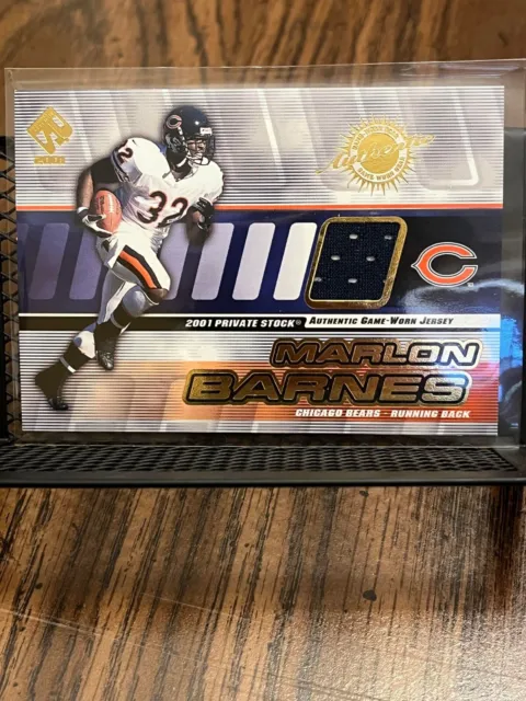 Marlon Barnes 2001 Pacific Private Stock Game Worn Gear Bears Jersey Patch Relic
