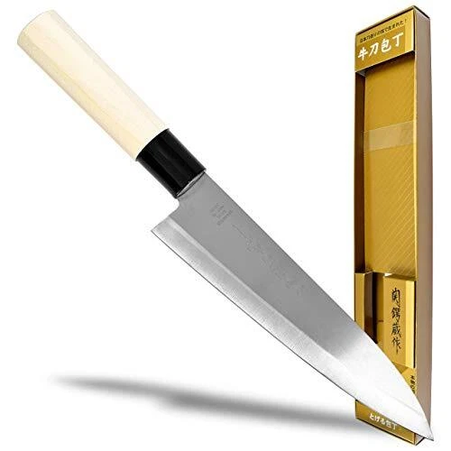 Seki Japan Tsubazo Japanese Chef Kitchen Knife Stainless Steel Gyuto Knife Shira