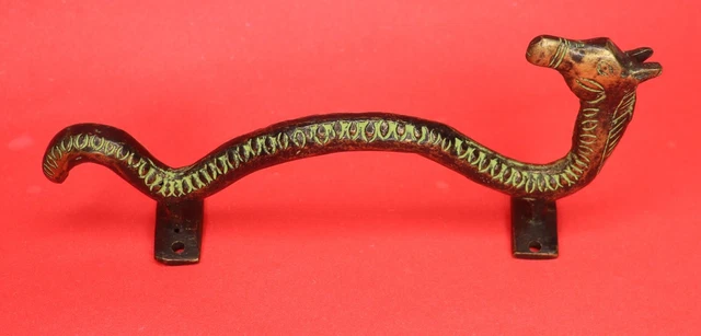 Tribal Horse Shape Antique Vintage Style Handmade Brass Window Door Pull Handle