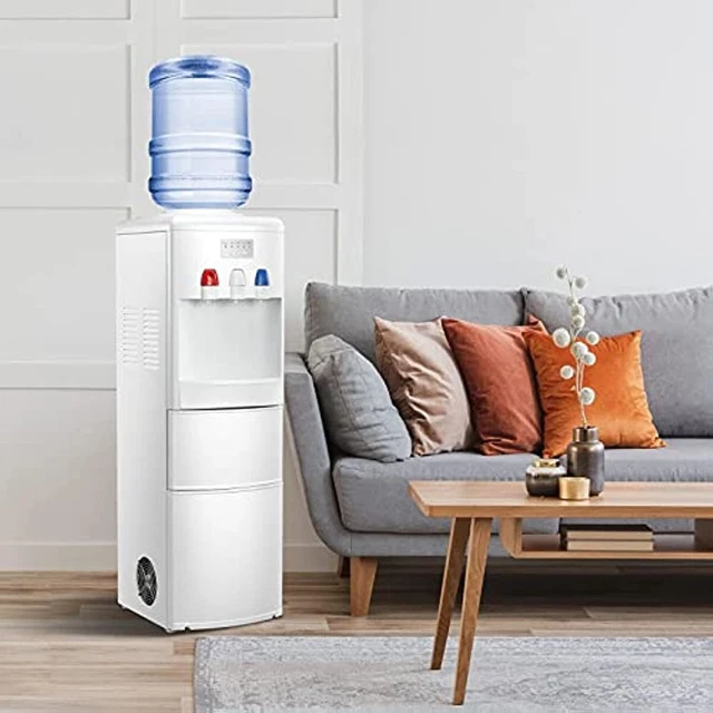 2-in-1 Water Dispenser Built-in Ice Maker Freestanding Water Cooler Dispenser